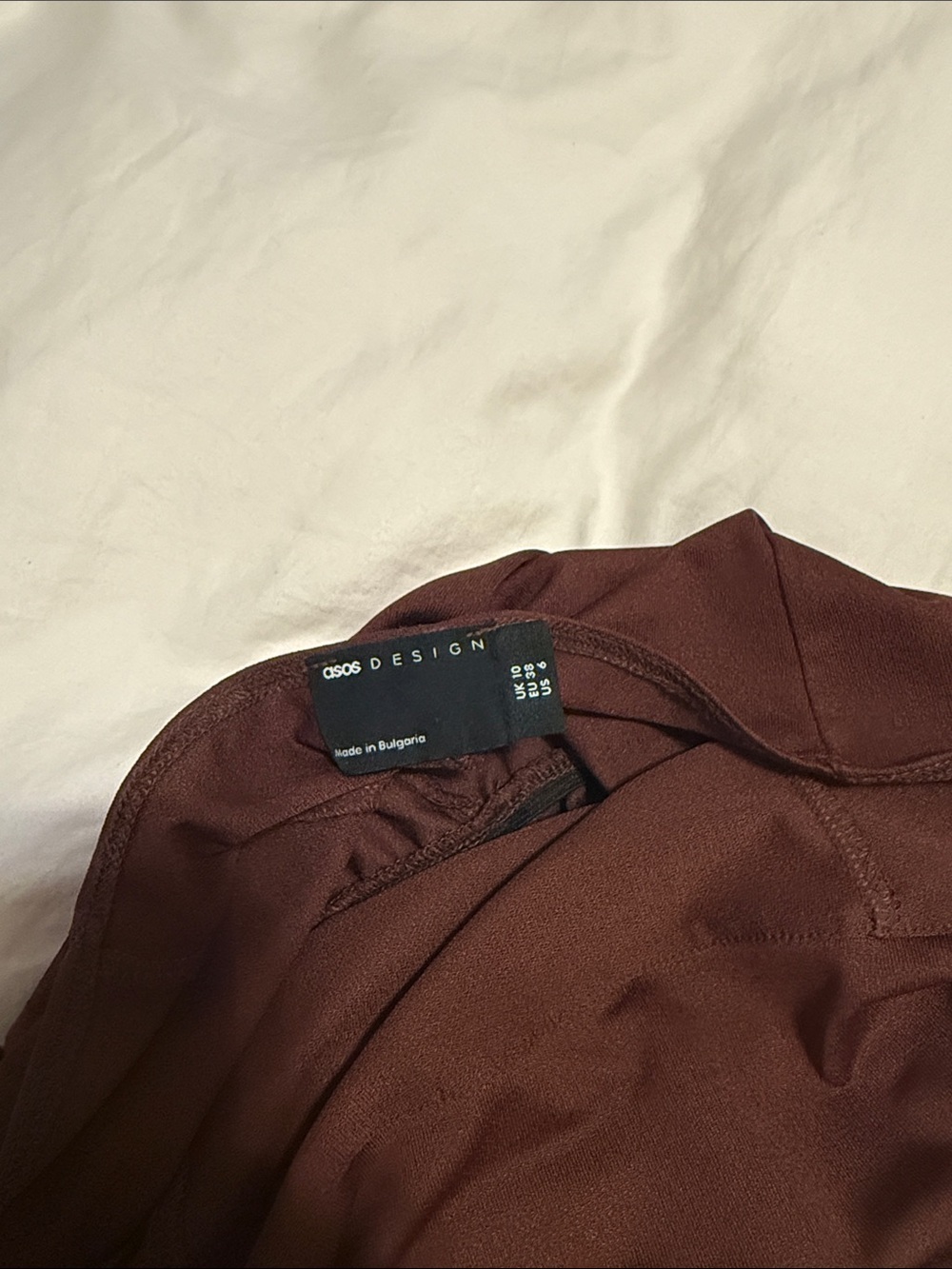 ASOS Strapless Maxi Dress in Deep Brown - Picture 3 of 3